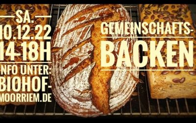 Gemeinschafts – Backen Sa.10.12.22 14-18 Uhr